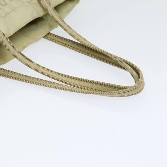 PRADA Hand Bag Nylon Silver Beige Auth 85481 - Picture 7 of 16
